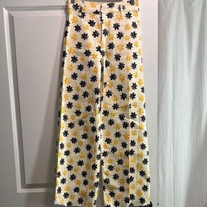 Floral Wide-Leg Pants